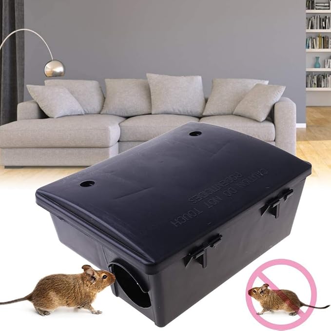 iTrap Mice & Rat Bait Stations – 2 Pack Rodent Control Boxes, Child & Pet-Safe Locking Design, Indoor/Outdoor Use with Mounting Brackets