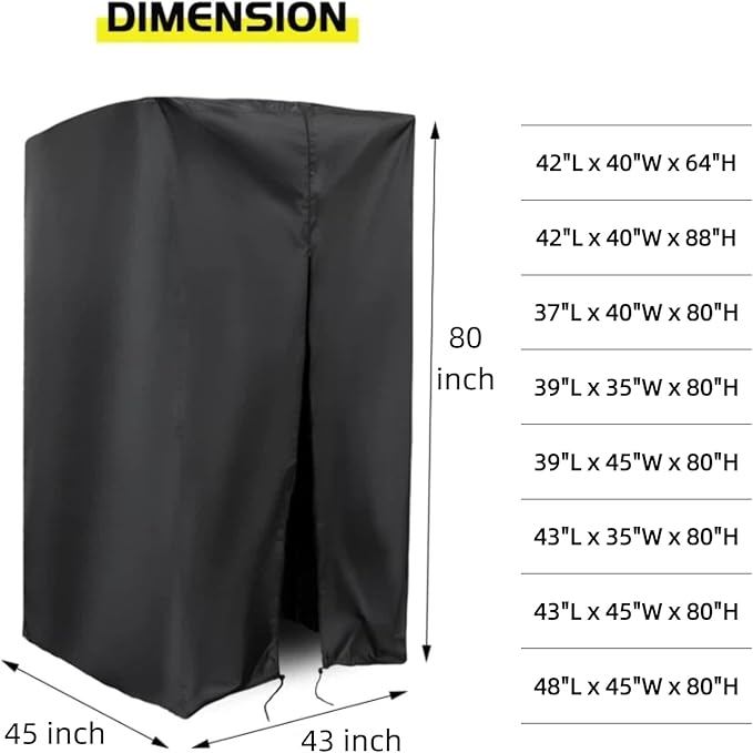 Protective Cover for Pull Up Bar Station, Waterproof& Dustproof Cover for Power Tower/Pull Up Dip Station-Indoor or Outdoor - 43"L x 45"W x 80"H