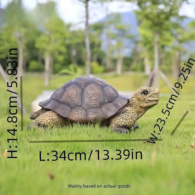 Garden Turtle Statue Decoration, Large Realistic Tortoise Figurine, Outdoor Lawn Ornament Garden Outdoor Courtyard, Lawn Landscape, Swimming Pool Decoration, Festival and Birthday Gifts