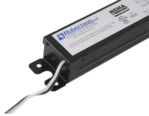 Robertson ISA332T8HEMV (3P20167) Electronic Fluorescent Ballast, 120-277Vac input, 2 or 3 T8 Fluorescent lamps between 17W-32W (F17T8 through F32T8) or 2 F40T8 Lamps, Instant Start, 120-277V (Qty 1)