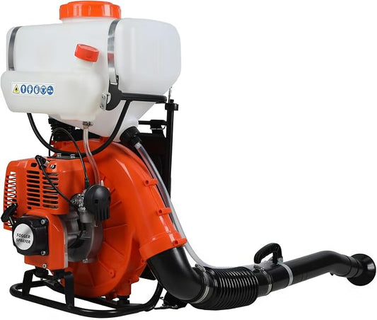 43cc Gas Powered Backpack Fogger, 20l Cold Mosquito Sprayer with 2.13kw 7500rpm Engine, Mosquito Insect Control Fogger Outdoor, Backpack Sprayer for Lawn Garden Farming Orange