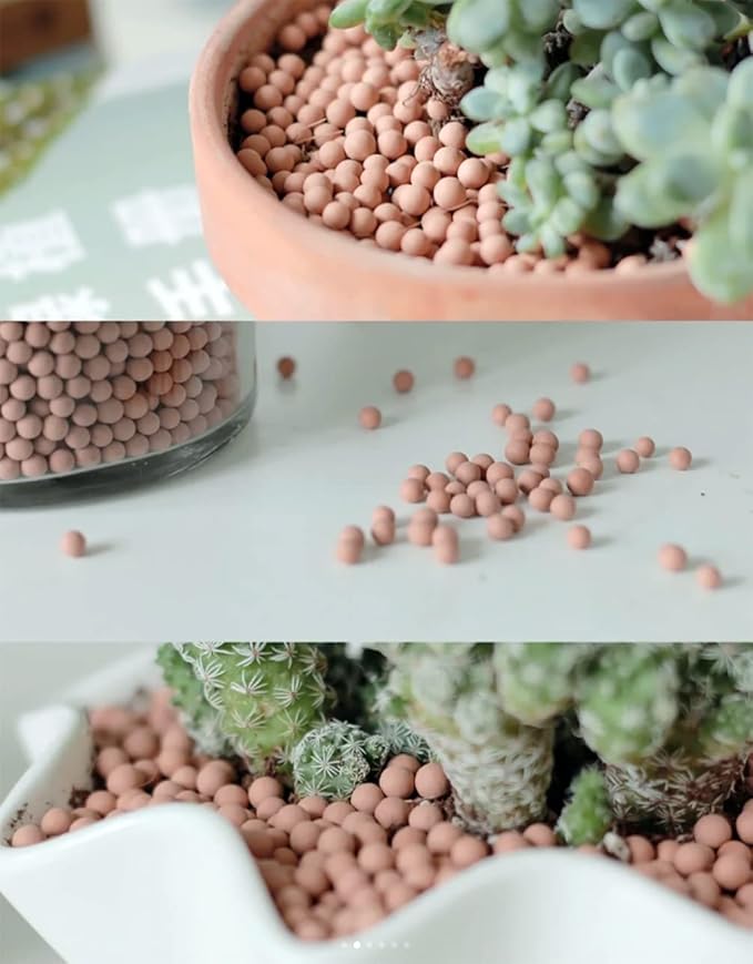 12 LB Clay Pebbles, 1/8'' Gardening Ceramsites Growing Media for Succulents Orchids, Aquaponics, Aquaculture Hydroponics. Ceramsite Clay Rocks Decor Cultivation, Leca for Plants