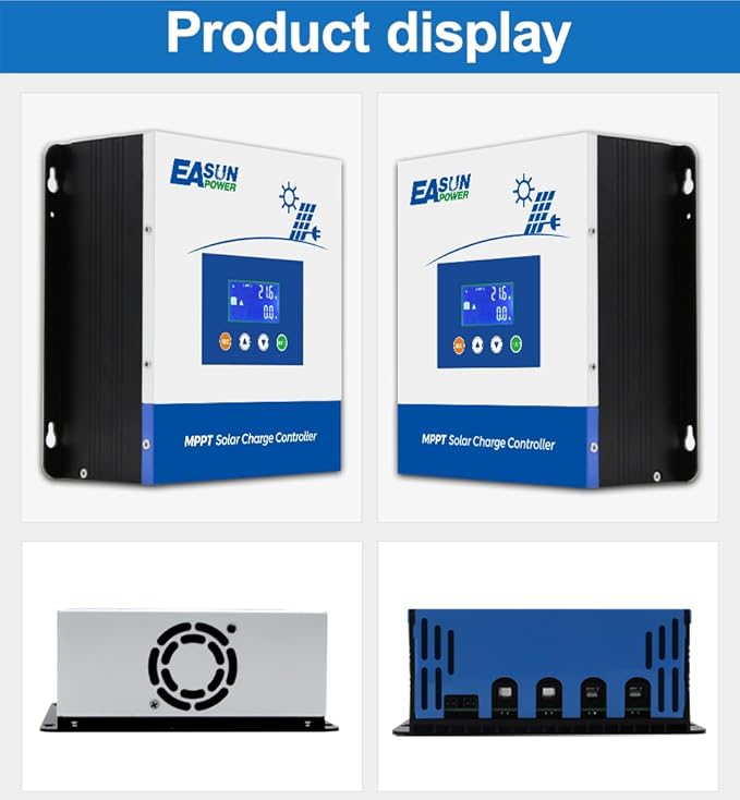 POWLAND 60A MPPT Solar Charge Controller,12V/24V/36V/48V Auto,Max Input 150V LCD Display Regulator Intelligent Charge Controller for Sealed Gel AGM Flooded Lithium Battery