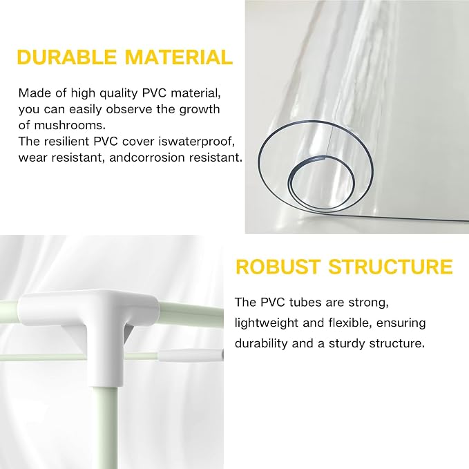 ACover Large Still Air Box Mushroom, Mushroom Grow Bag Kit Mycology Fume Hood Propagation Stations Grow Kit Monotub Kit Mushroom Planting Bag Tent for Spores Horticulture Supplies,31.5x 20.5x 20.5inch