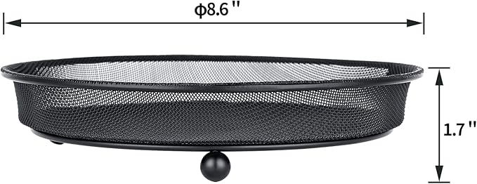 iBorn Ground Feeders Set of 2 Seed Tray for Birds Mesh Wild Bird Feeder Tray Raised Base Metal, Black