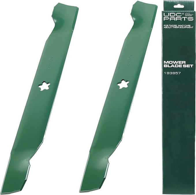 UDC Parts 138497 193957 Lawn Mower Blades Replacement for Craftsman 38 Inch 532193957 Husqvarna 532138497 Poulan 532127842 127842 581116302 LT1238 LT19538 LTH18538 LTH1538 / High Lift Mulching 2 Pack