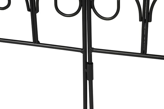 BIRDROCK HOME 5pk Ornate Landscape Edging Fence for Garden or Flower Beds - Durable Metal - Landscape Fencing