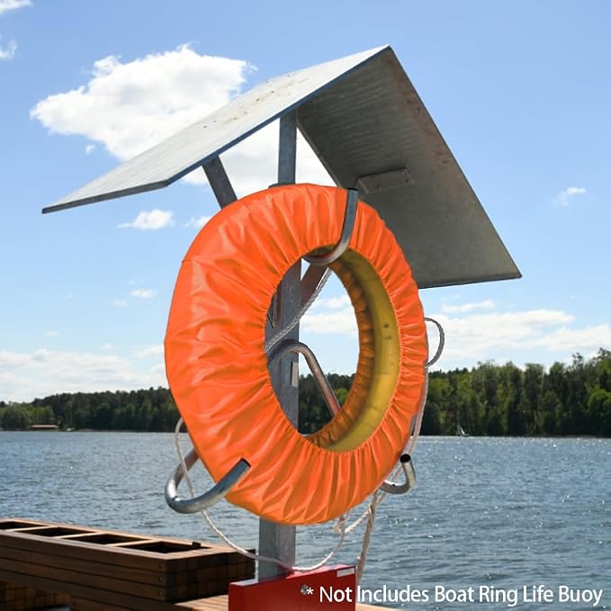 Boat Ring Life Buoy Cover - Swimming Pool Lifebuoy Protective Sleeves from Scuffs & Scratches Accessories, 37" Diameter