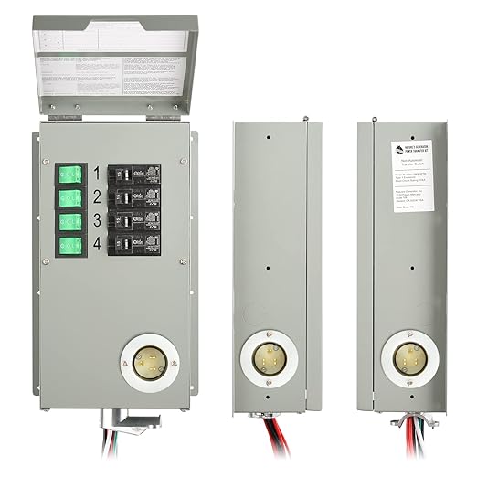 Nature’s Generator Power 15A Transfer Switch Kit 4 Circuits, Indoor UL Approved