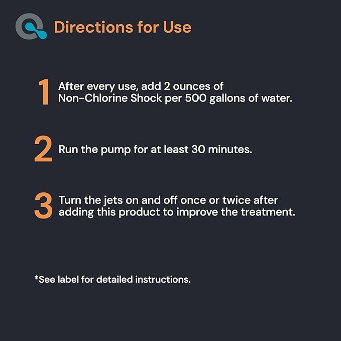 AquaDoc Non Chlorine Hot Tub Shock - 32oz (2 Pack) - Enhanced Spa Shock to Assist Bromine and Chlorine - Spa Oxidizer Made in USA