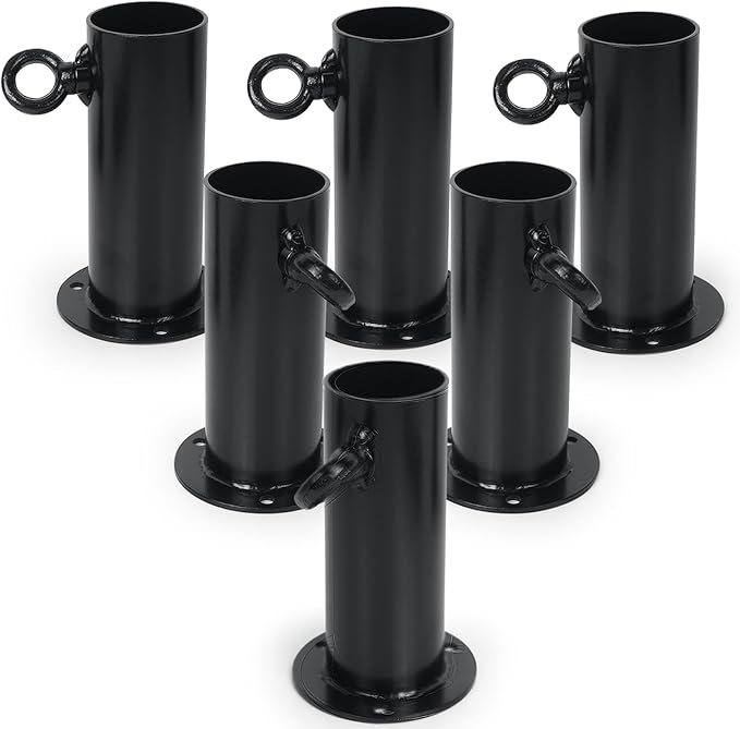 Aoneky 1'' Corner Canopy Fitting Couplers Kit - Fits 3/4" EMT - Frame Carport Connectors (Pack of 6 Foot Pad)