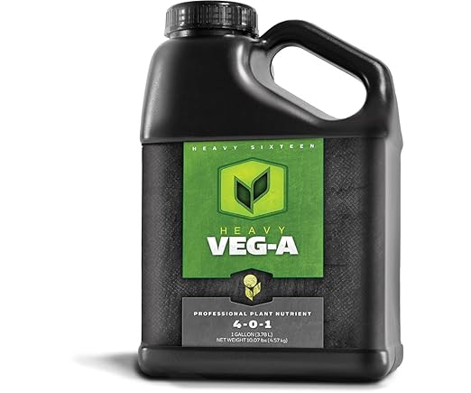Heavy 16 Veg A Professional Plant Nutrient Formula - Two-Part Concentrated Formula | Promotes Vascular Strength | Buffered Chemistry | 1 Gallon (4L)