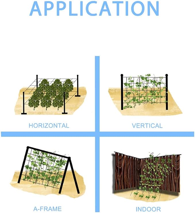 Heavy Duty Green Trellis Netting Roll - 79''x328' Plastic Plant Green Trellis Net for Climbing Plants