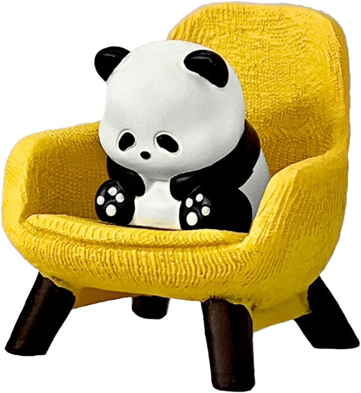 Miniature Frog Figurines, Cute Frog Desk Accessories for Desk Decor, Funny Gifts for Garden Decor, Mini Resin Animal Garden Statues (Panda)