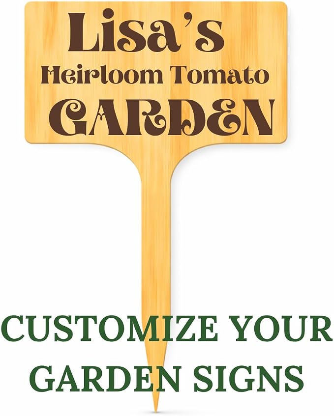 25 Pack 12" Extra Large Bamboo Garden Markers Large Plant Label Tags EasyTo See Bigger Writing Area
