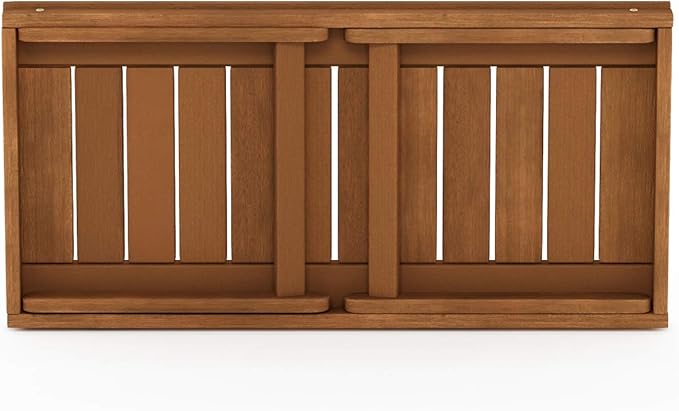 Furinno DALAM Patio Table, Folding Outdoor Side Table with Slatted Tabletop, Coffee Table, for Indoor, Balcony, Patio, Garden, Porch, Natural