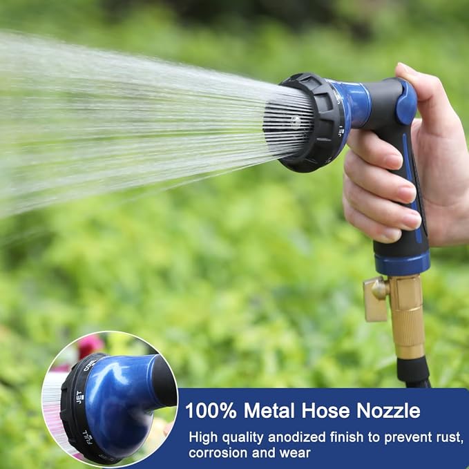 FANHAO High Pressure Spray Nozzle with Thumb Control+Heavy Duty Garden Hose Nozzle