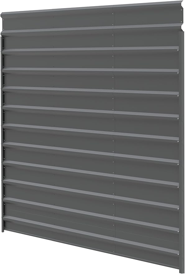 Arrow 15' x 9' One-Sided Carport Enclosure Wall Kit for 7' or 9' Carports, Heavy-Duty Galvanized Steel Carport Enclosure Panel, 1 Wall, Charcoal