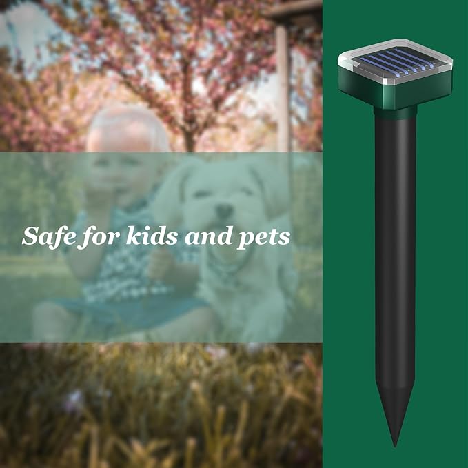 Deer Repellent,Deer and Rabbit Repellent,Deer Repellent Devices,for Garden&Outdoor,Deer Repellent for Plants&Trees,Deer Deterrent,Solar Deer Repellent Devices,Sonic&Waterproof (6)