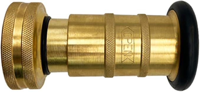 SAFBY Fire Hose Nozzle Brass Fire Equipment Spray Jet Fog (1.5" NH/NST)