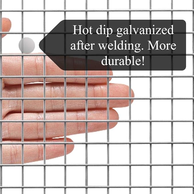 MTB Supply Galvanized After Welding Hardware Cloth 24 Inch x 50 Foot -1/2 Inch x 1/2 Inch 19GA