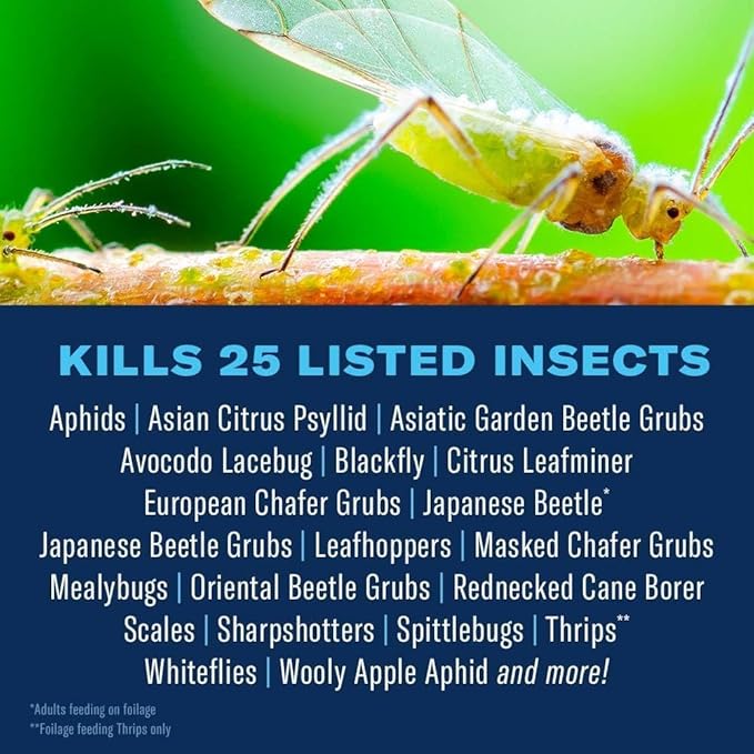 BioAdvanced Fruit, Citrus & Vegetable Insect Control Concentrate - Pest Control for Fruit and Vegetable Gardens - Up to 2 Months Infestation Prevention - Treats Up to 640 Square Feet - 32 oz Bottle