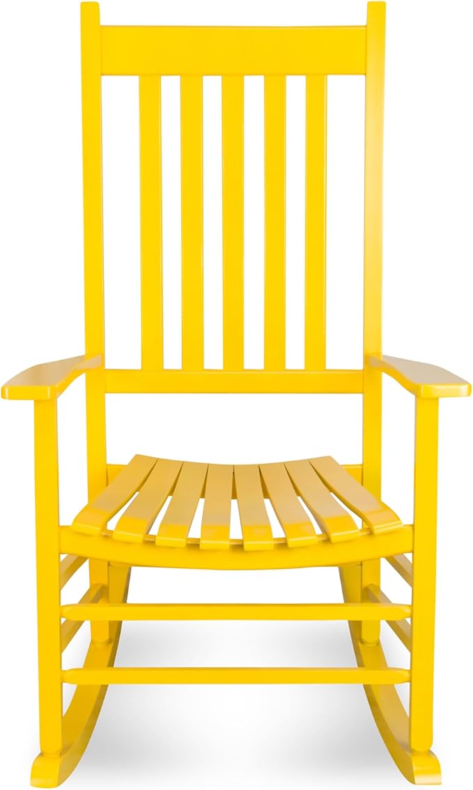 Shine Company Vermont Porch Rockers – Lemon (Set of 2)
