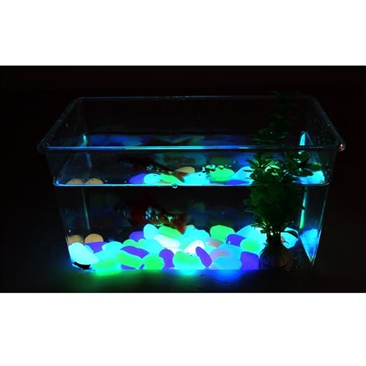 Glow Stones 1100Pcs Glow in the Dark Stones Garden Pebbles Rocks Indoor Outdoor Decor Luminous Stone for Walkways Driveway (Colorful)