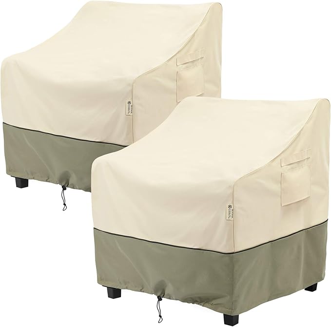COSFLY Outdoor Furniture Patio Chair Covers Waterproof, Lounge Deep Seat Cover, Lawn Furnitures Covers Fits up to 33W x 34D x 31H inches(2 Pack)