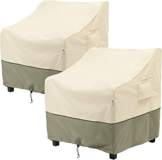 COSFLY Outdoor Furniture Patio Chair Covers Waterproof, Lounge Deep Seat Cover, Lawn Furnitures Covers Fits up to 33W x 34D x 31H inches(2 Pack)