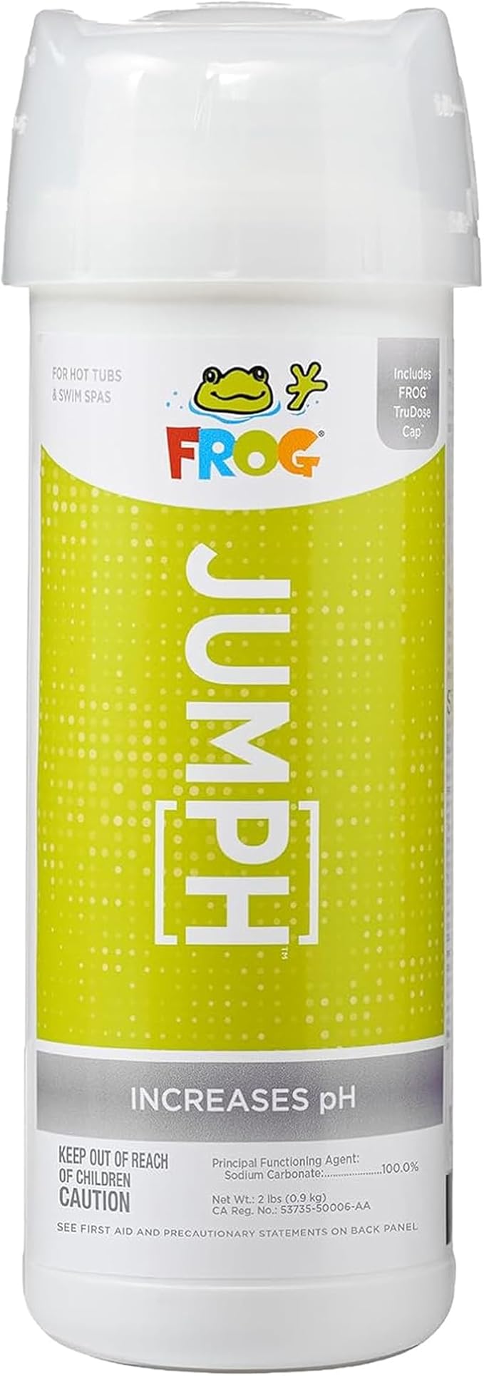 FROG JumpH pH Increaser for Hot Tubs and Swim Spas - 2 lb Bottle with TruDose Measuring Cap for Easy Maintenance & Balancing - 1 Pack