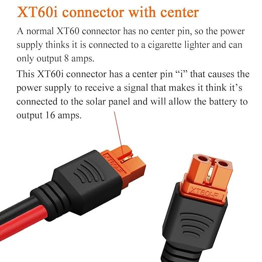 GRZWAYS XT60i to O Ring Terminal Cable, More Than 16A, 5FT 10AWG Extension Cable XT60i Female to O Ring Connector XT60i-f Compatible with Lipo Batterie (1.5M/5FT)