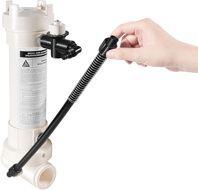 R171096 Pool Chlorinator, 320 Automatic in-Line Chlorine/Bromine Feeder Compatible with Rainbow 320, Upgraded Replacement for R171096 Chlorinator for Pools and Spas, for 6,500–70,000 Gallons