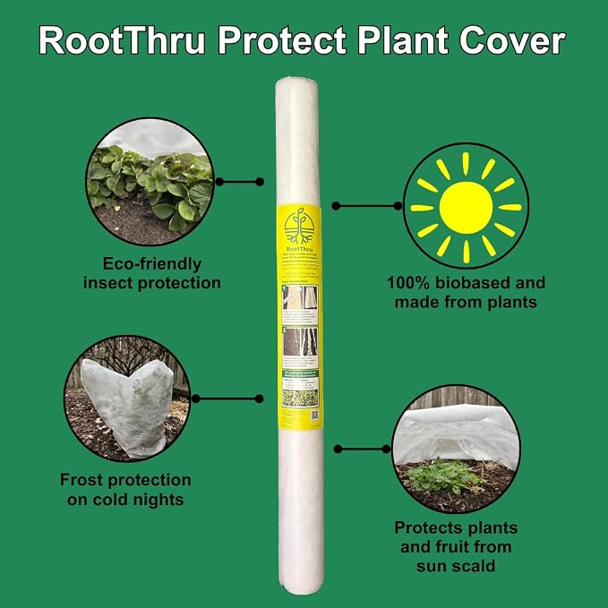 Protect Plant Cover, 3FT x 250FT, Eco-Friendly, Natural, Row Cover, Landscape Frost Protection, Garden Insect Barrier, Shade Cloth, Fruit Protection, Crop Blanket