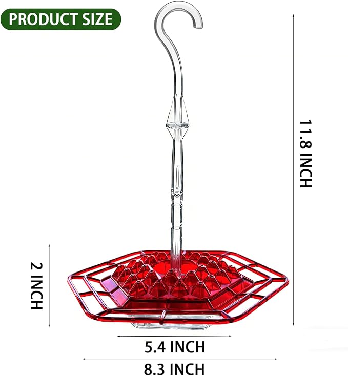 Hummingbird Feeder for Outdoors Hanging,Easy to Clean and Refill,Ant Proof No Leak,with 30 Feeding Ports Saucer Humming Bird Feeder Hummingbird feeders for Window (Purple)