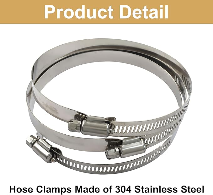4 Inch 3Way Duct Splitter, 3-Way Duct Connector Exhaust Fan Hose Clamps with 3 Pcs Hose Clamps, Reliable Y Shape Connector for Dryer Vent/Household Users