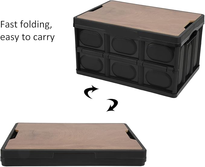 30L Outdoor Multifunctional Storage Box, Camping Storage Containers, All Weather Outdoor Storage Boxes for Providing Versatility for Outdoor Activities(Black)