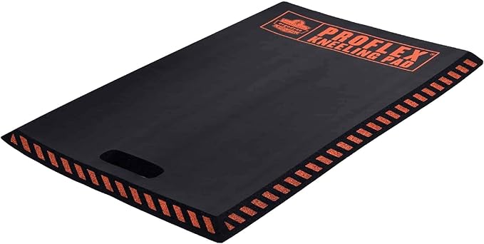 Ergodyne ProFlex 385 Kneeling Pad, Foam Knee Cushion, Water Resistant Kneeling Mat, 16" x 28" x 1",Black,Large