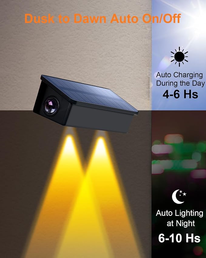 Solar Step Lights (Warm, DownSide-16Pack) | Solar Powered, Outdoor Steps