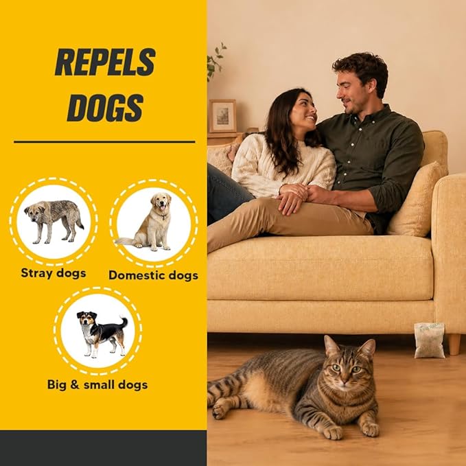 Dog Repellent, Dog Deterrent for Yard, Keep Dogs Away, Dog Digging Deterrent, Stool Eating Deterrent for Dogs, Outdoor Dog Repellent for Lawn and Garden, Easy to Use, 8 Packs