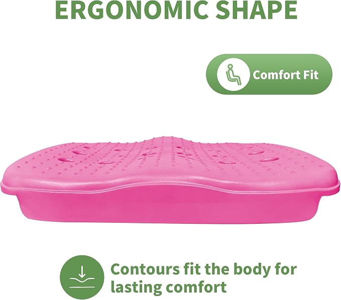 Poolside Seat Cushion, Pool Seat for Edge of Pool, Portable Outdoor Chair Mat with Carry Bag, Non-Slip & Quick-Drain for Swimming Pool, Patio, Deck, Hot Tub Bench (Pink, 2 PC)