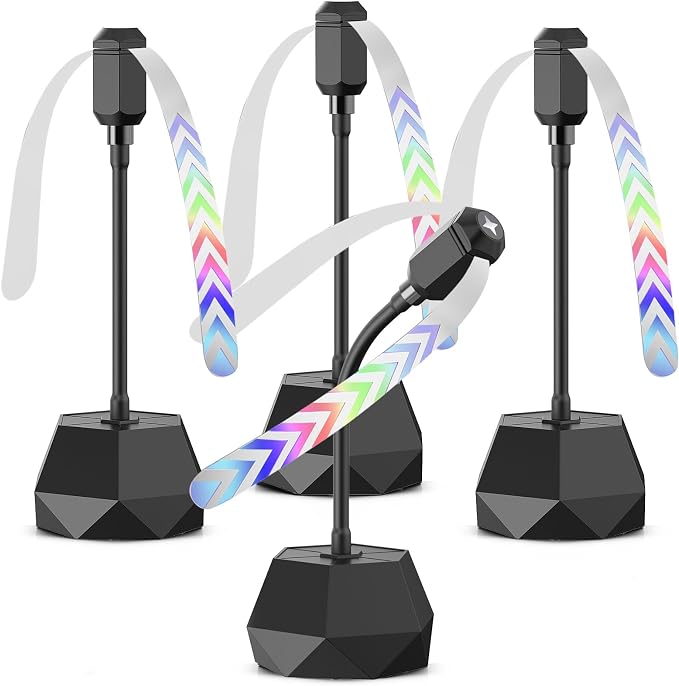 Fly Fans for Tables, Fly Repellent Fan with Adjustable Directional (360°) – Quiet Bug Fans with Soft Blades, Picnic Food Fans to Keep Flies Away, Powered by 2AA Batteries (Not Include)