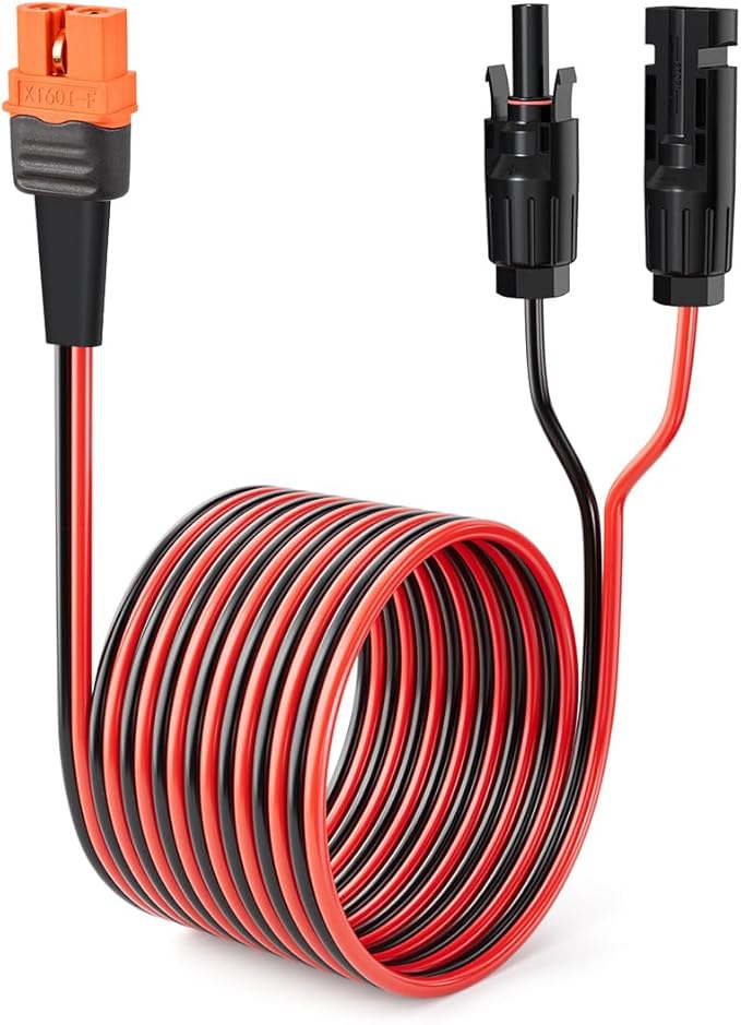 ELFCULB 10AWG 100FT Solar to XT60i Cable 2 6 10 25 35 50 75 100FT Solar Connector to XT60i Adapter Cable for Portable Power Station
