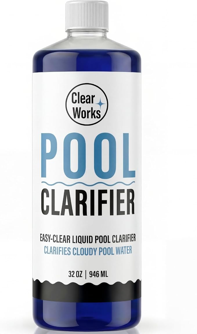 Pool Clarifier, Water Clarifier for Pool, Pool Water Clarifier for Above Ground & Inground Pools, 1 Quart (32 fl oz), Clears Cloudy Pool Water, Chlorine & Saltwater Compatible