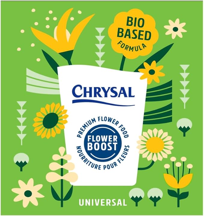Chrysal Bio-Based Flower Food – Universal Flower Preservative for Fresh Cut Flowers – Eco-Friendly 10 oz Jar with Scoop – Extends Vase Life by Up to 60%