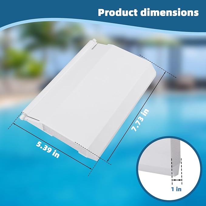 SPX1082K Swimming Pool Skimmer Weir Door Compatible with Hayward SP1082/SP1083/SP1084/SP1085/SP1086/SP1075/SP1076/SP1077, 7-3/4 inch Pool Skimmer Weir Flap Door Assembly Replacement Kit