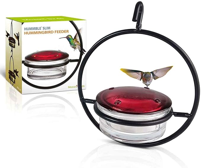 Mosaic Birds Hummble Slim Hummingbird Feeder, M045-301, 3.4 Ounce Capacity, Clear, 1 Piece