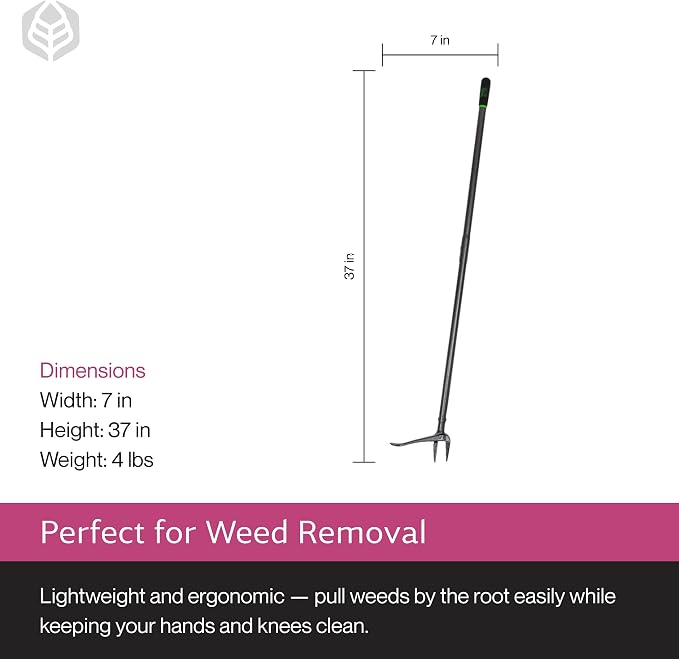 Yard Butler IRKT-1000KD Rocket Weeder - Stand-Up Weeder for Lawn Care - Ergonomic & Easy to Use - Power-Coated Steel Construction - Rust-Resistant - Eco-Friendly - Comfortable Length & Long Handle