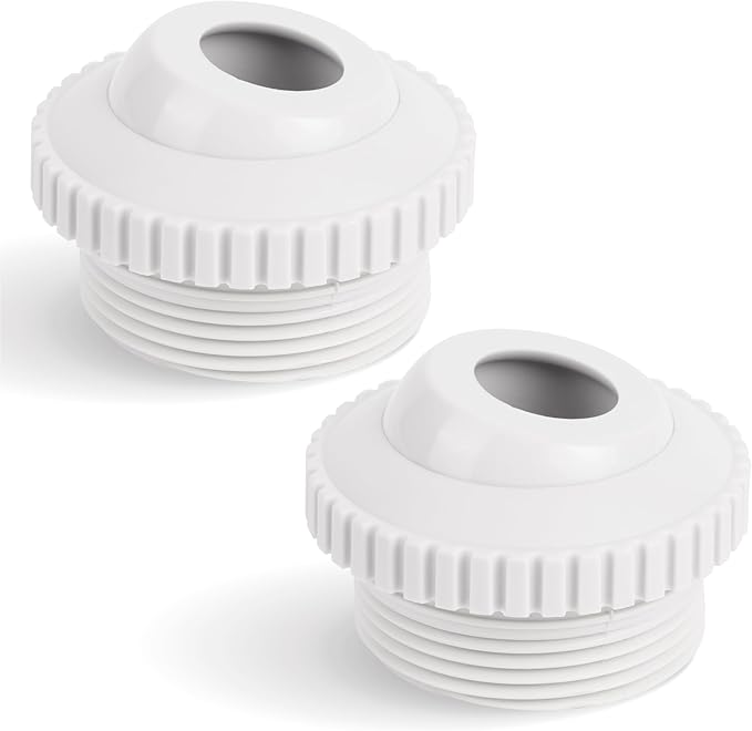 BlueStars Upgraded Pool Jet Nozzles SP1419D Directional Flow Hydrostream Return Jet Compatible with Adjustable 3/4" Opening Rotating Eyeball and 1-1/2 Inch MIP Thread - PACK OF 2