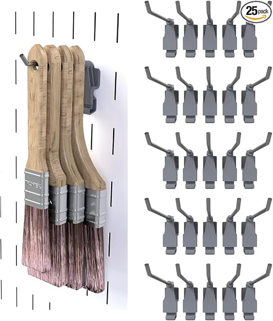 3-inch Wire Hook Model 113 | Compatible with Wall Control | for Tool Wall Organization of Combination Wrenches, Adjustable Wrenches, Hammers, Paint Brushes, Merchandise, and More | 25-Pack